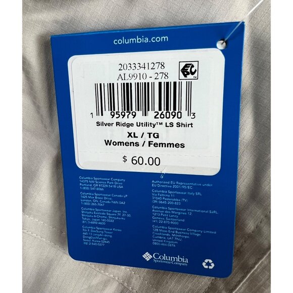 Columbia Women's Silver Ridge Utility Long Sleeve Shirt Sz. XL Beige - Picture 4 of 8